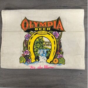 Olympia Beer Canvas Bag‎ Unisex OS Cream Good Vintage Its The Water Horseshoe